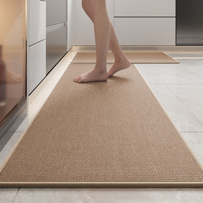 Absorbent & Dirt-Resistant Woven Kitchen Mat - Non-Slip Runner Rug for Home(Style Woven Brown)